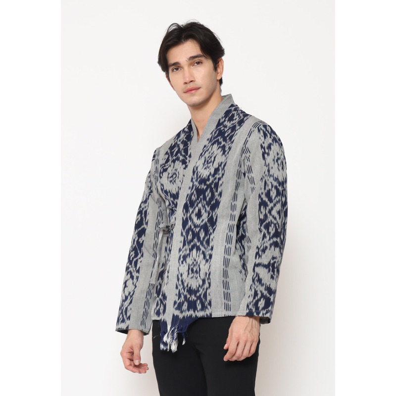 Baju Tenun Outfit Pria - Kimono Tenun - Outer Kimono
