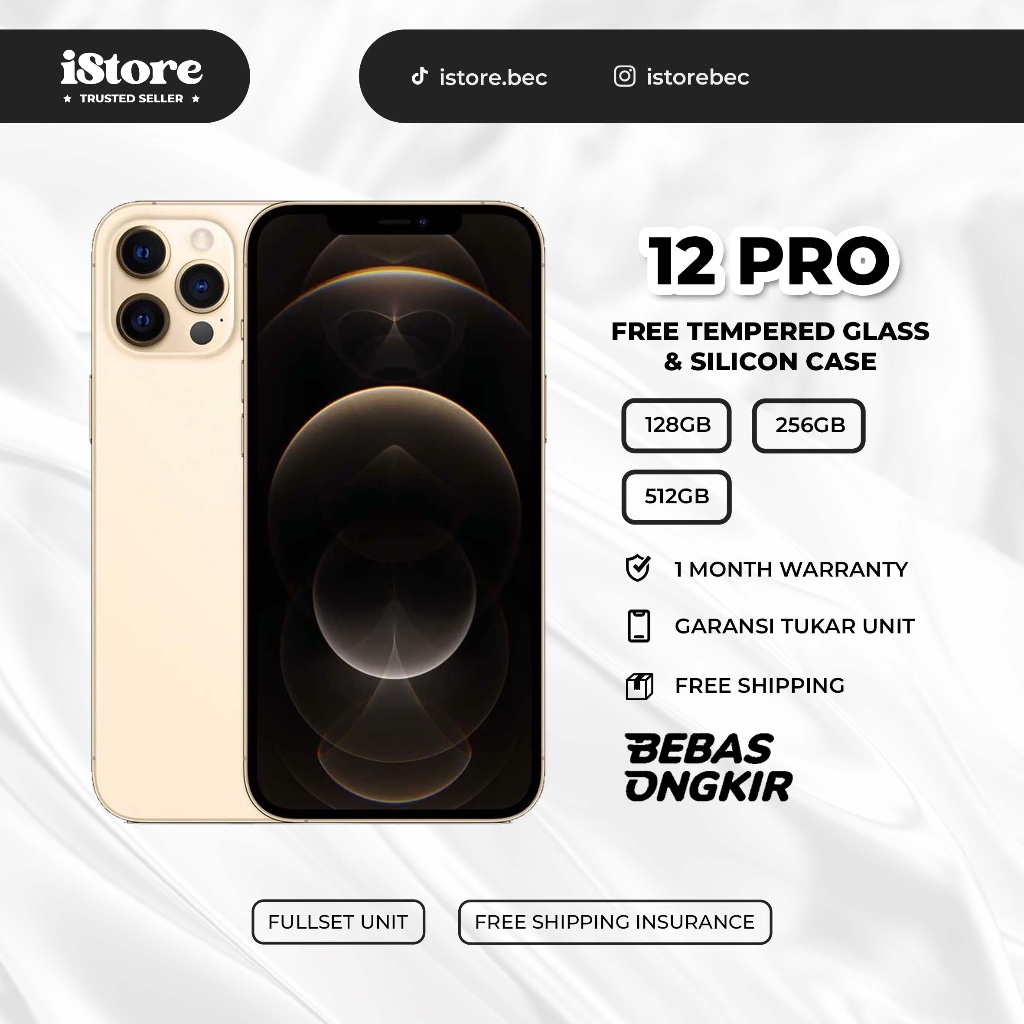 IP 12 PRO 128 256GB Second Like New