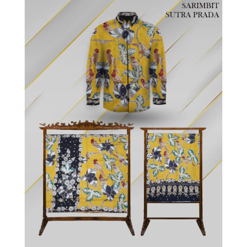 Bahan Batik Tulis Exlusive Sarimbit Sutra ATBM Prada Asli Full Tulis Manual