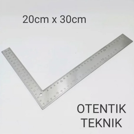 

PENGGARIS SIKU BESI 2 CM X 3 CM 8 X 12 INCH CHROME PLATED ANGLE RULER