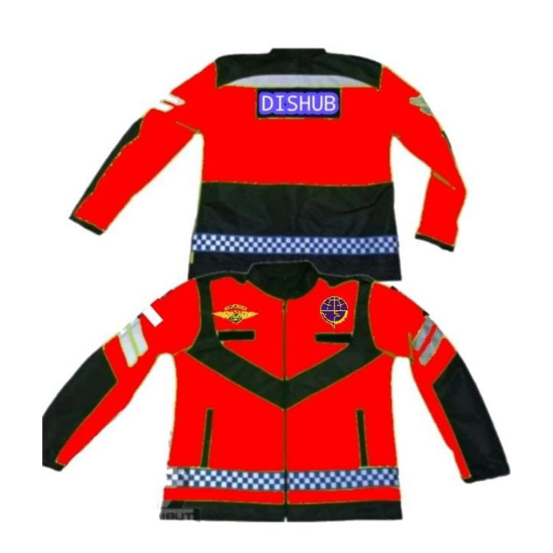 Jaket dishub new orange