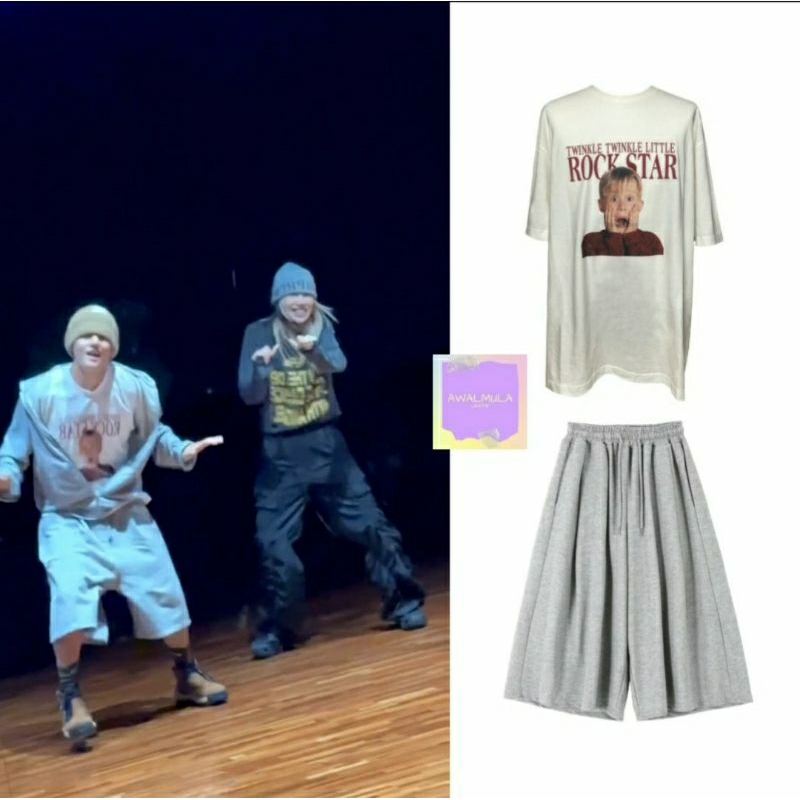 (PO) OFFICIAL HEEMIHAN Home Alone Kevin  T-shirt / - 7 Bermuda Sweat Half Pants worn by BTS V Taehyu