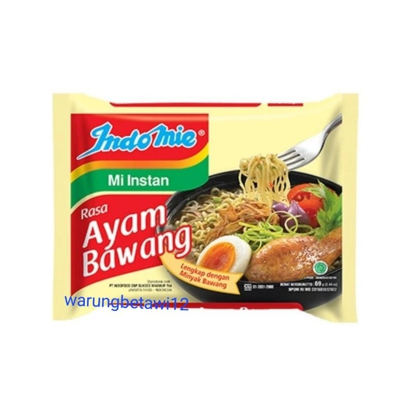 

Indomie Ayam Bawang 69 gr 1 dus isi 40 bungkus