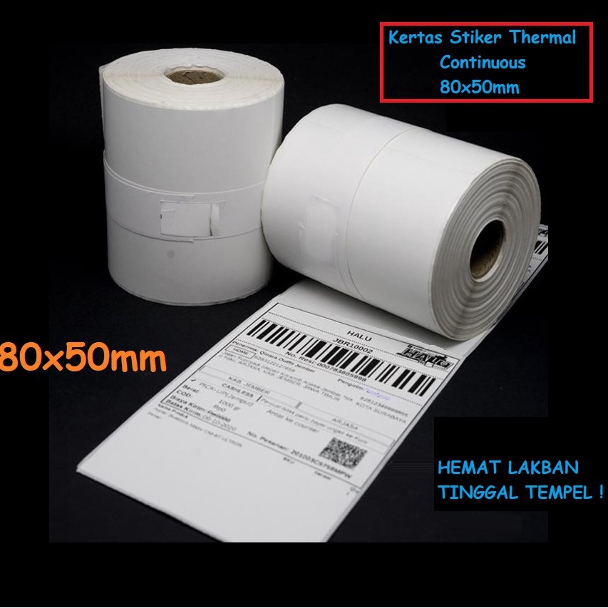 

Promo Sale Mocute Kertas Stiker Label Printer Thermal 8x5mm Continuous 8 x 12 Meter