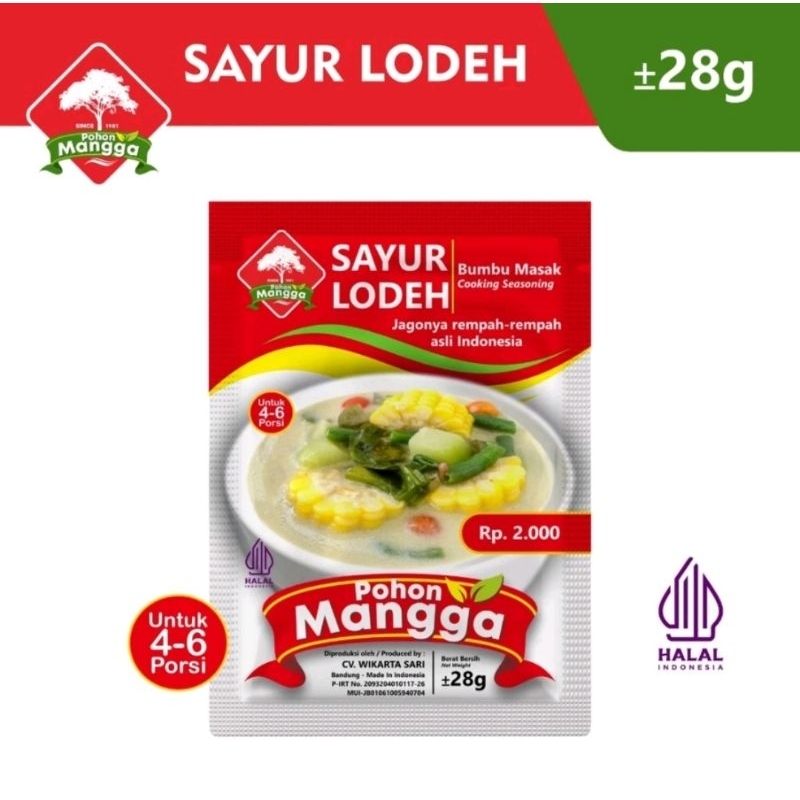 

bumbu sayur lodeh instan cap pohon mangga 28g
