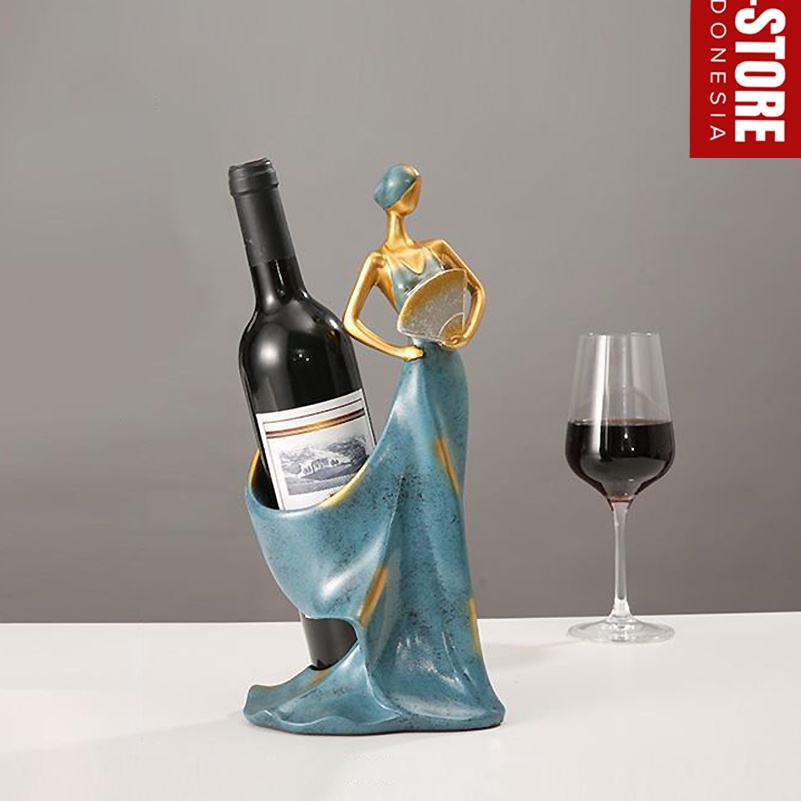Terlaku  Rak Botol Anggur Patung Pajangan Meja Hiasan Meja Kantor Dekorasi Rumah Ornamen Patung Paja