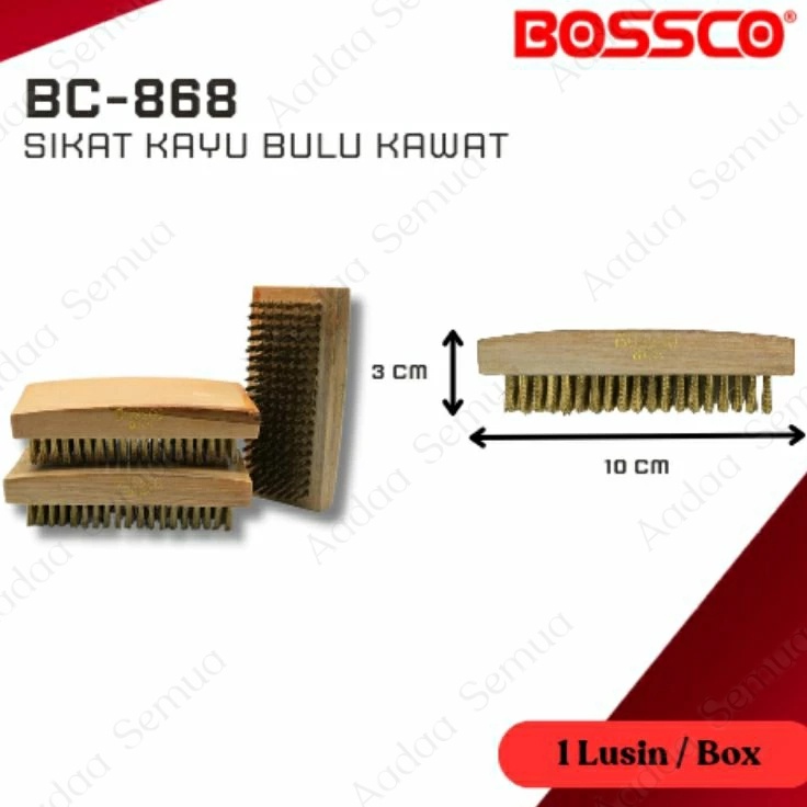 1 Lusin Sikat Kayu Kawat Emas Serbaa  Sikat Lantai  Sikat Kamar Mandi BOSSCO