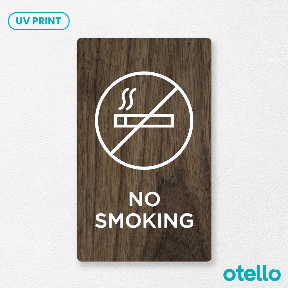 

Ready Stock Otello Papan No ing Sign Board Kayu Print Signage Label Peringatan Dilarang Me Sticker 3D Wooden Unik Timbul