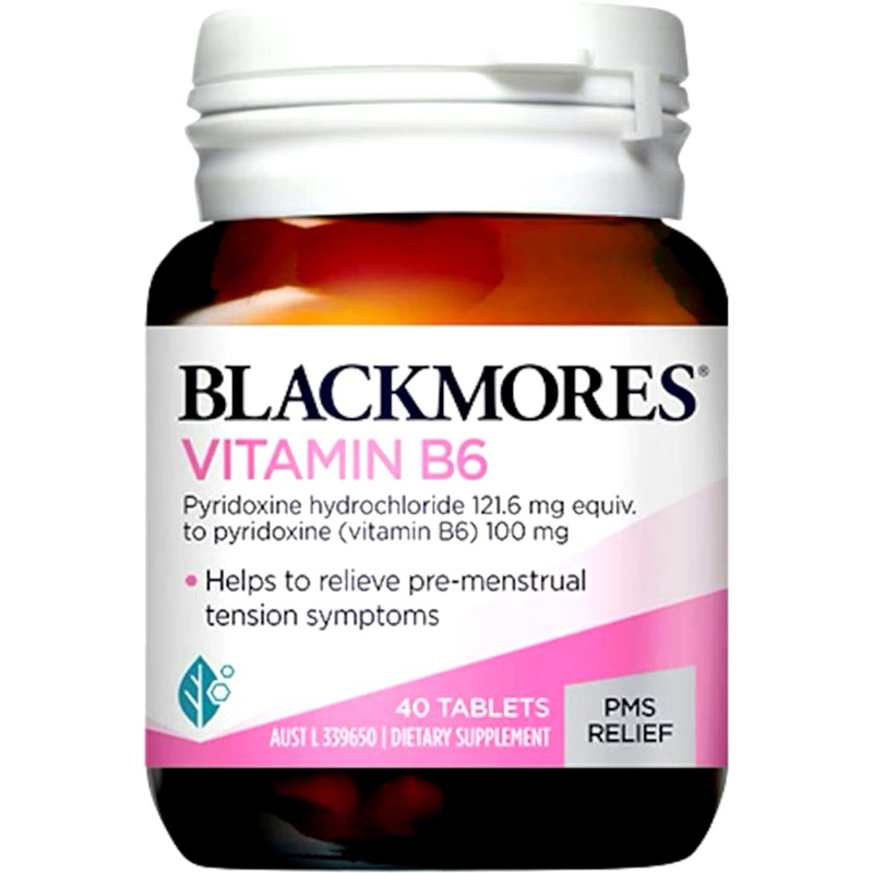 Blackmores Vitamin B6 100mg 40 Tablets - Australia