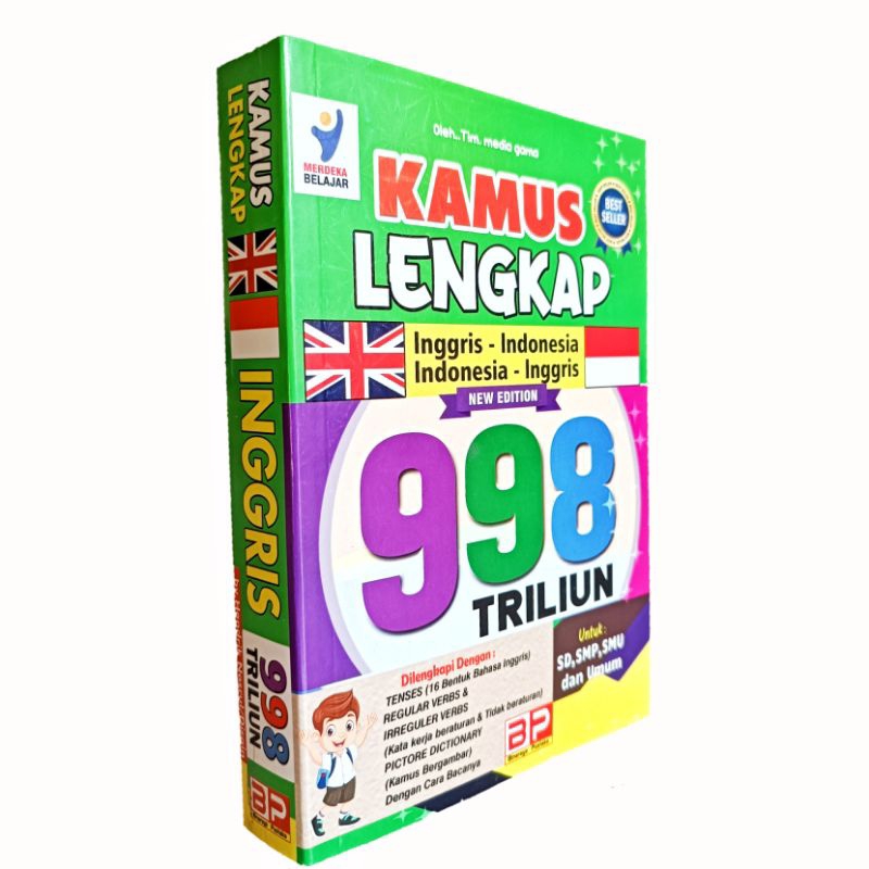 KAMUS BESAR BAHASA INGGRIS INDONESIA - INDONESIA INGGRIS 999 TRILYUN WARNA + INDEX