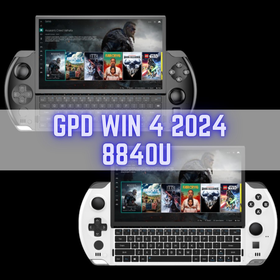 GPD Win 4 2024 - Konsol Game Tangan dengan Layar 6 Inci, Ryzen 7 8840U, RAM 32GB, SSD 512-4096GB