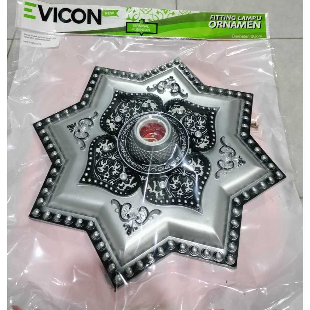 FITING HIAS PLAFON GYPSUM 30 CM ORNAMEN PLAFON GYPSUM PVC/GRC FITING DEKORASI PLAFON - FITING