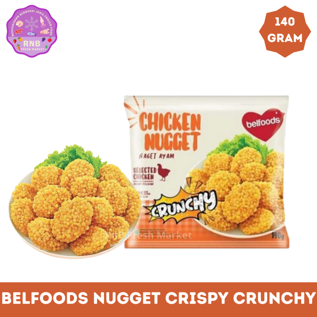 

Belfoods Chicken Nugget Crispy Crunchy Netto 140 Gram