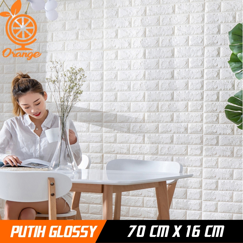 LOVE Wallpaper 3D Brick Dekorasi Dinding Wall Foam Brick 3D Batu Bata WaterProof 38 X 70 cm