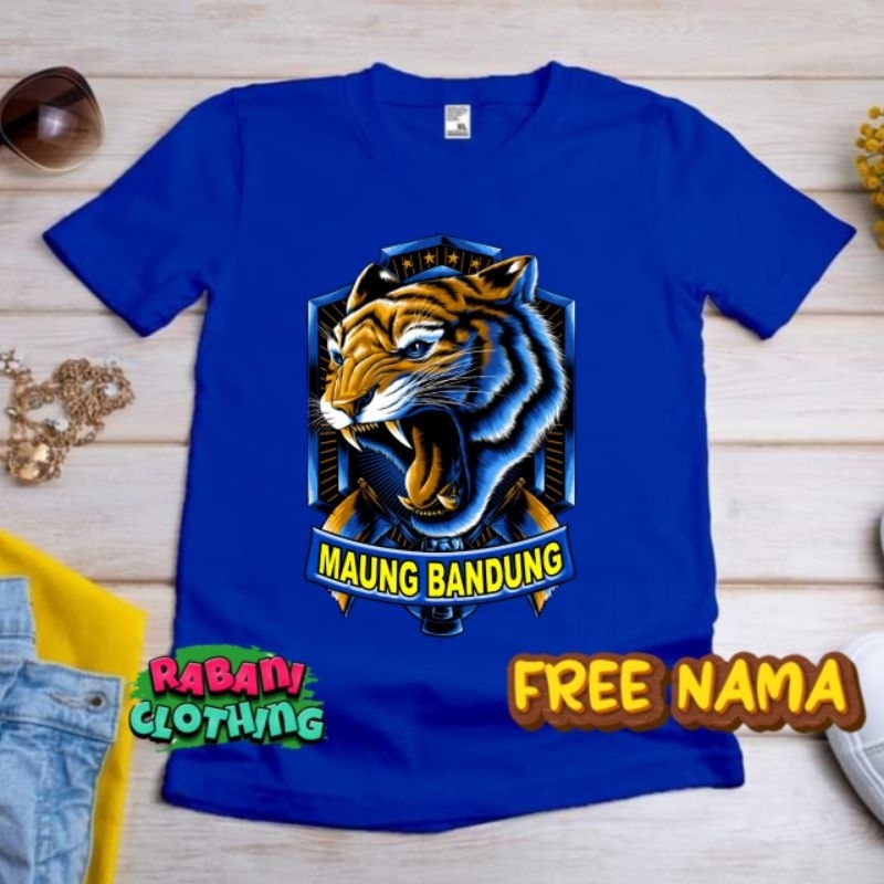 baju persib maung bandung kaos anak free nama