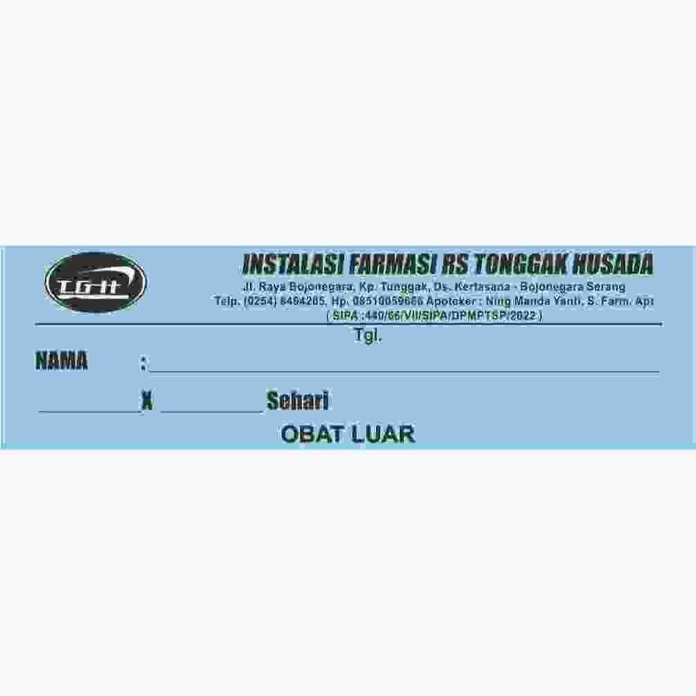 

sticker HVS obat luar