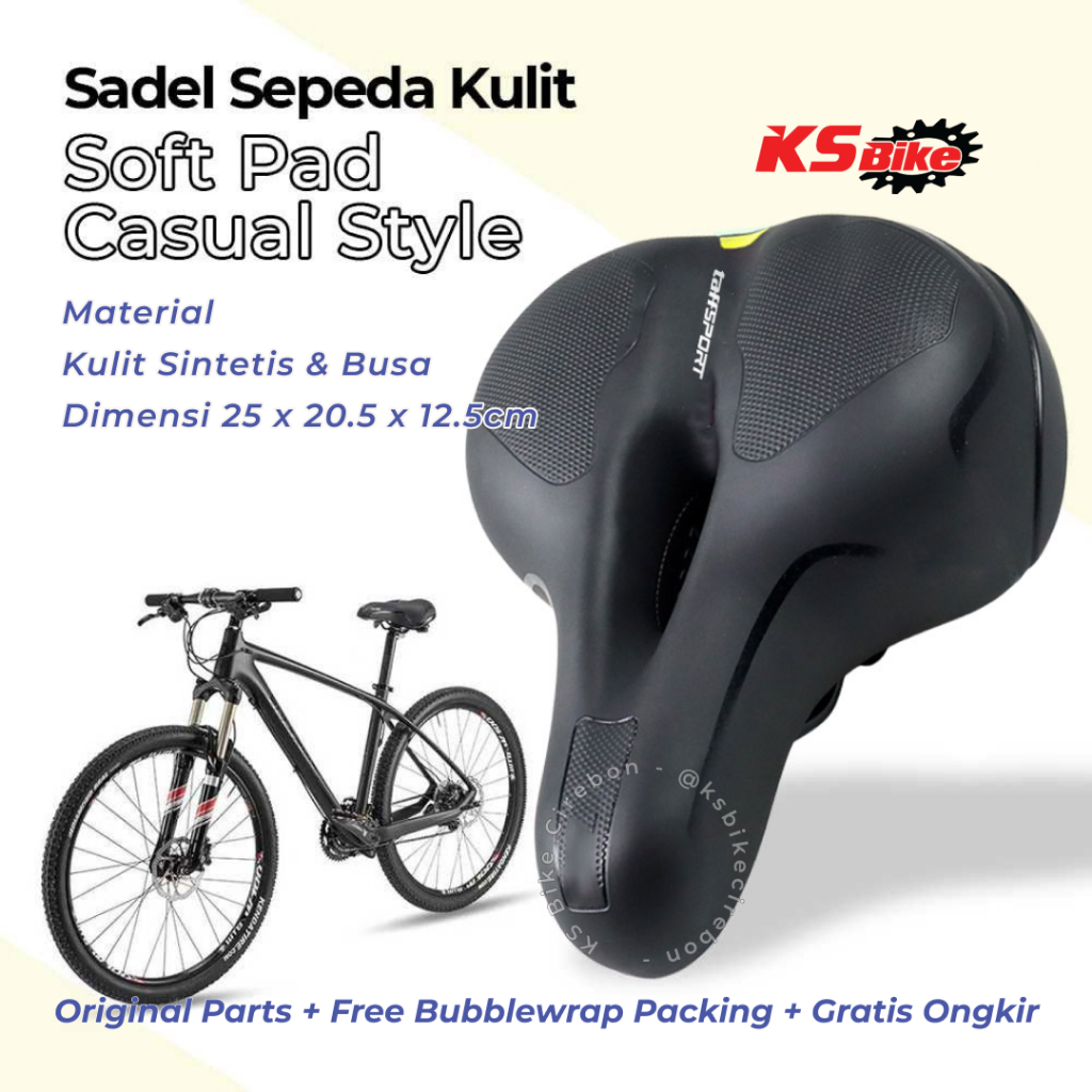 Sadel Jok Sepeda Per Absorber Ball Taffsport UE55 Comfortable Saddle Bike Sepeda Gunung Lipat Keranj