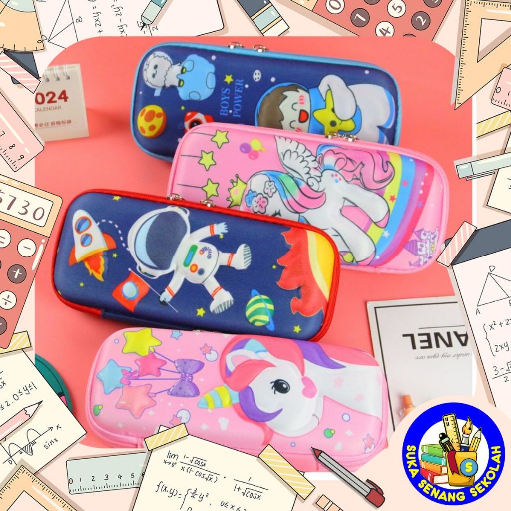 

Kotak Pensil / Pencil Case 3D Timbul Jumbo Motif Cute Karakter SK0096