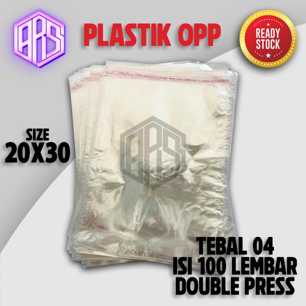 

Plastik OPP Double Press 100 pcs Tebal 04 ukuran 20x30