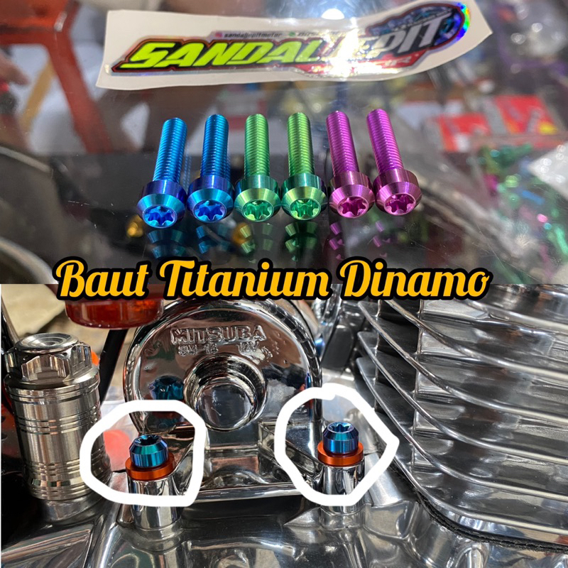 BAUT TITANIUM DINAMO STATER MEGAPRO TIGER BAUT TITANIUM UNTUK DINAMO STATER TIGER MEGAPRO BAUT TITAN