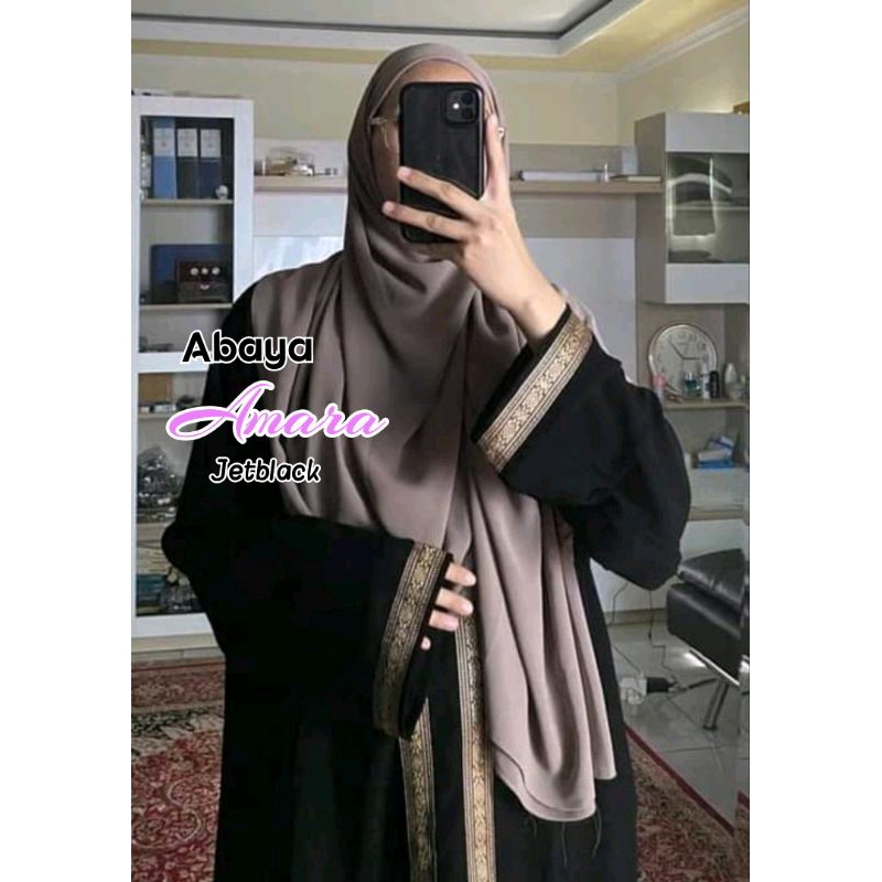 ABAYA AMARA / GAMIS HITAM JETBLACK TEMBORO