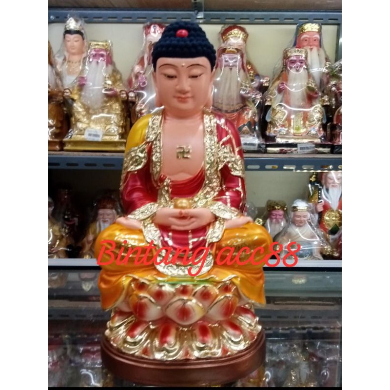 patung buddha sakyamuni/ Buddha gaotama - 8inch - fiber