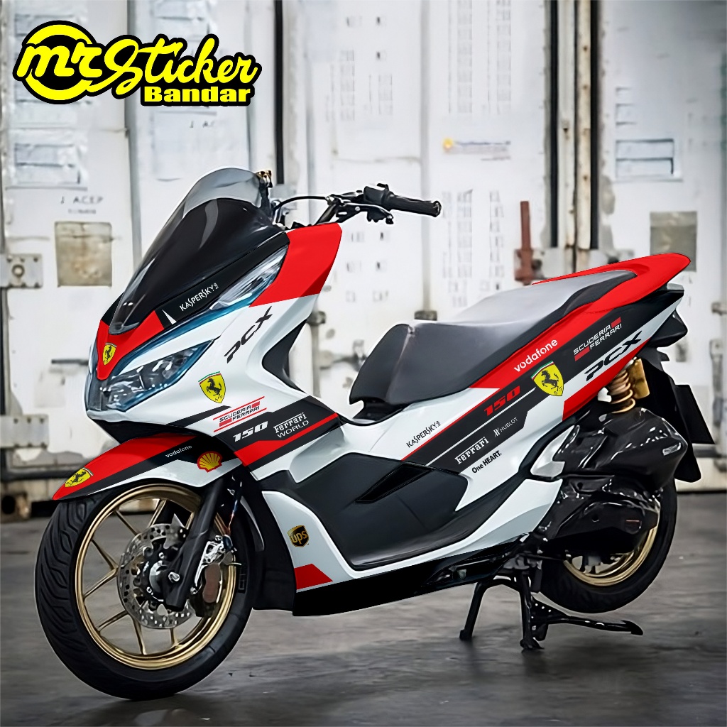 Decal PCX Full Body Stiker PCX Full Body Full Blok Dekal PCX 150 Decal PCX 160 scuderia ferrari