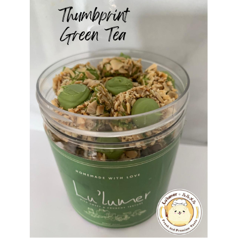 

Thumbprint GreenTea Cookies Premium / Kue Kering GreenTea Thumbprint Lu'lumer