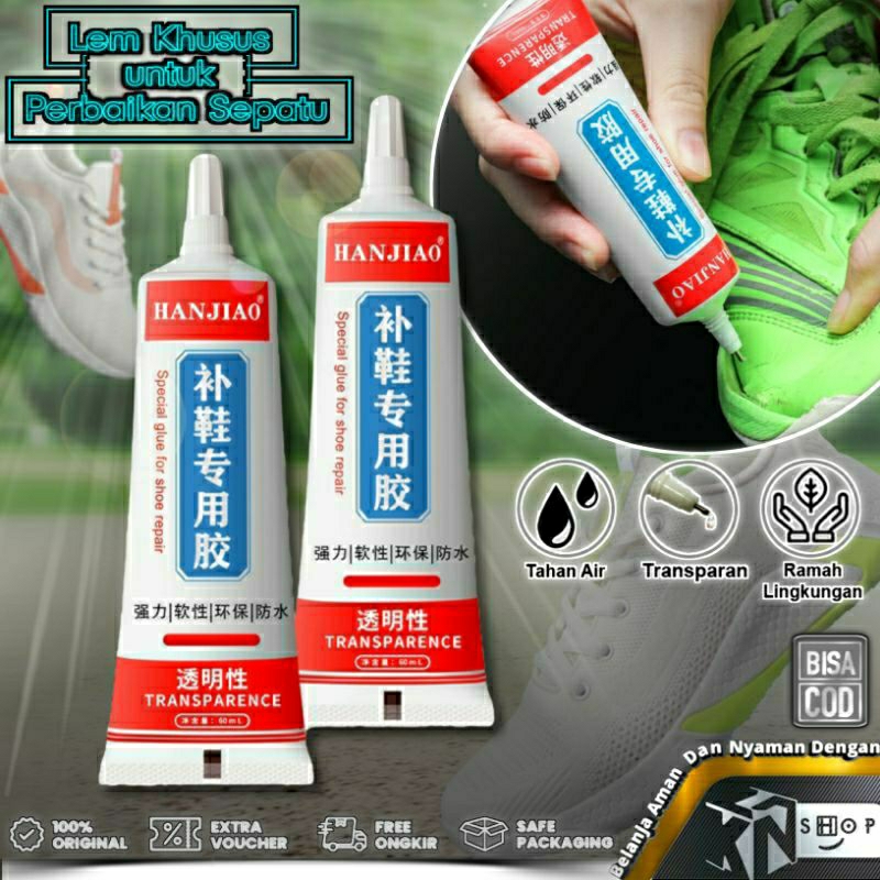 Lem Hanjiao Sepatu Sandal Tas Super Kuat Tahan Air Lem Hanjiao Original Super Glue Sol Sepatu Serbag