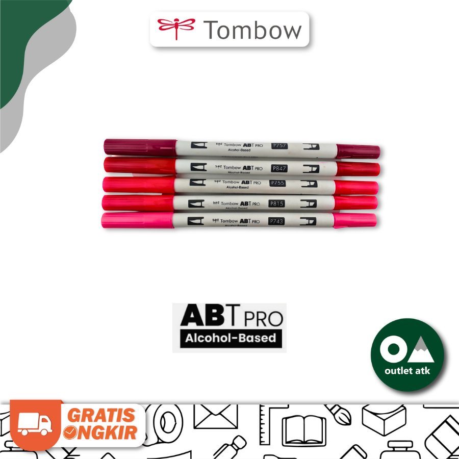 

Tombow ABT Pro Dual Brush Pen Alcohol Based (Red Series)