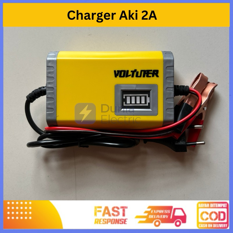 Charger Aki 2A 12V Cas Aki Mobil Motor