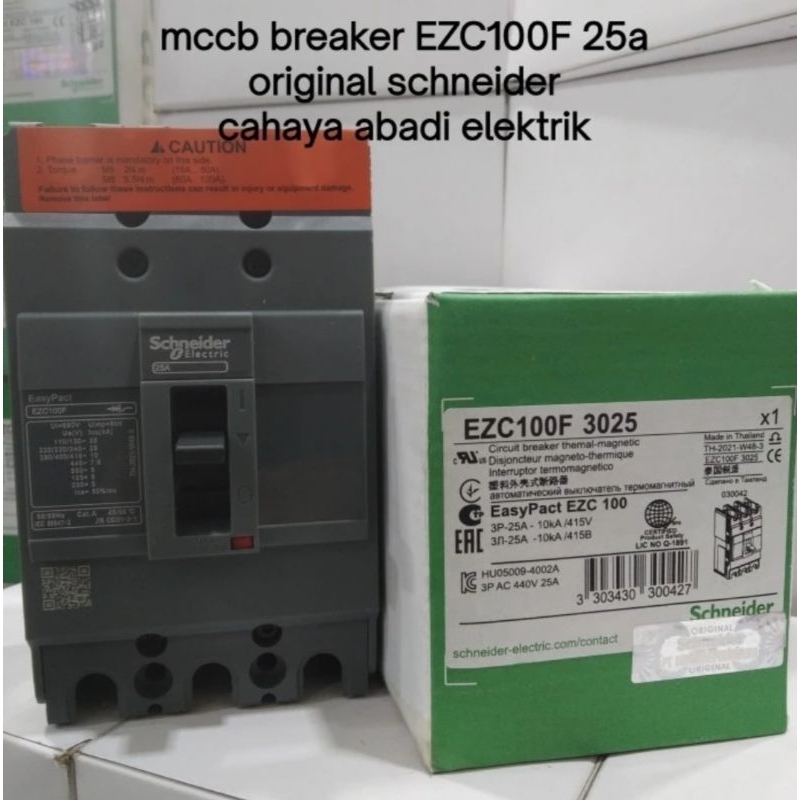 mccb breaker Schneider ezc100f 3025 3phase 25a/nfb breaker Schneider/MCcb Schneider 25a