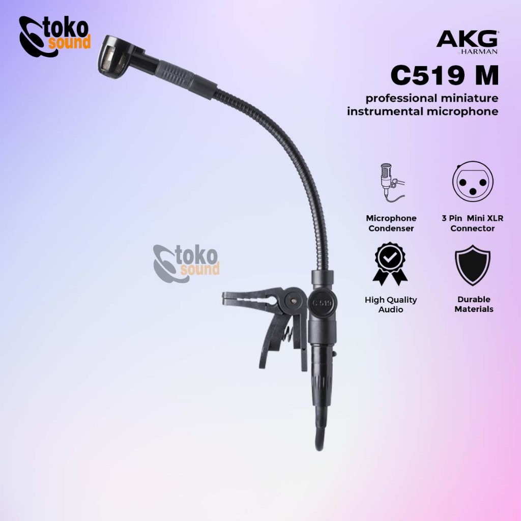 AKG C519M C 519 M - Clip On Condenser Instrument Microphone