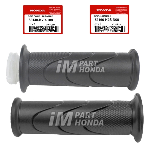 ORI  53140-KVB-T00 53166-K2S-N00 Hand Grip Karet Stang Kanan Kiri Beat Fi 2012 - 2014 Supra X 125