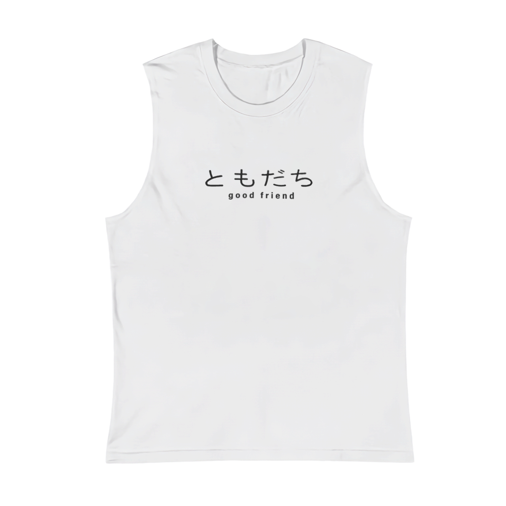 Kaos Distro Pria Lekbong Murah Motif Good Friend | Kaos Gym Pria Warna Putih Bahan Katun Premium