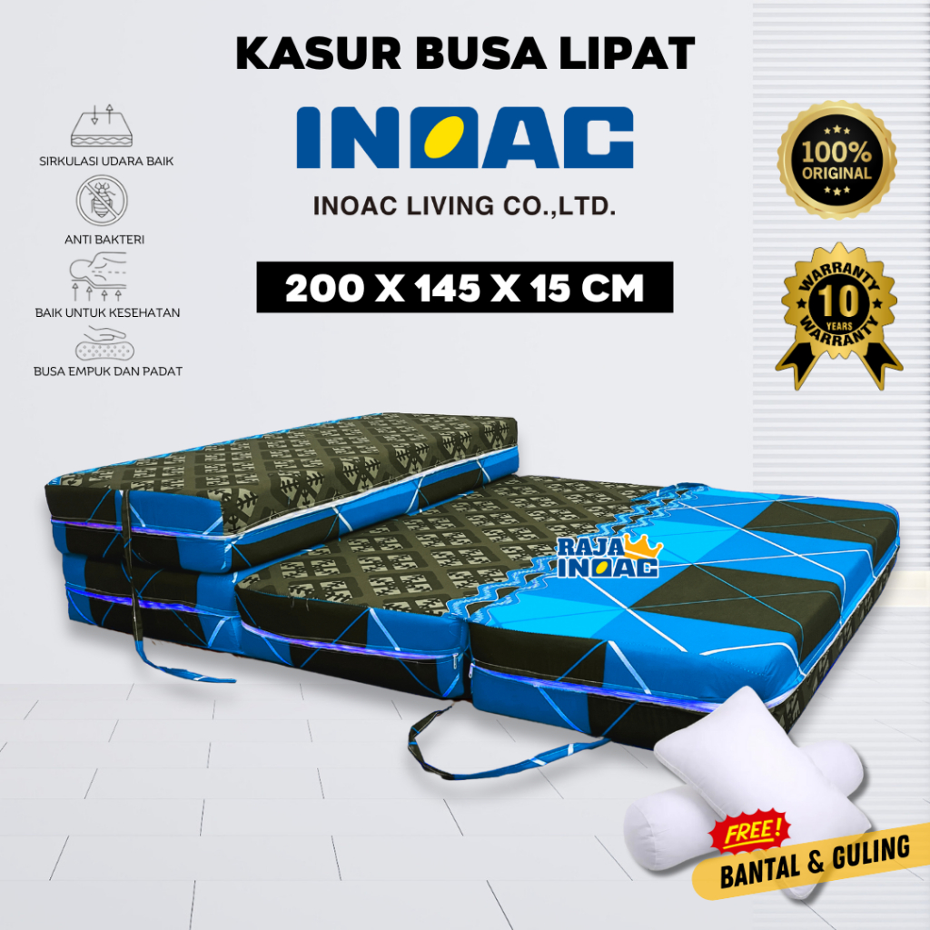 [200x145x15] Kasur Busa Lipat INOAC Garansi 10 Tahun Ukuran NO. 3 - EPV Density 16