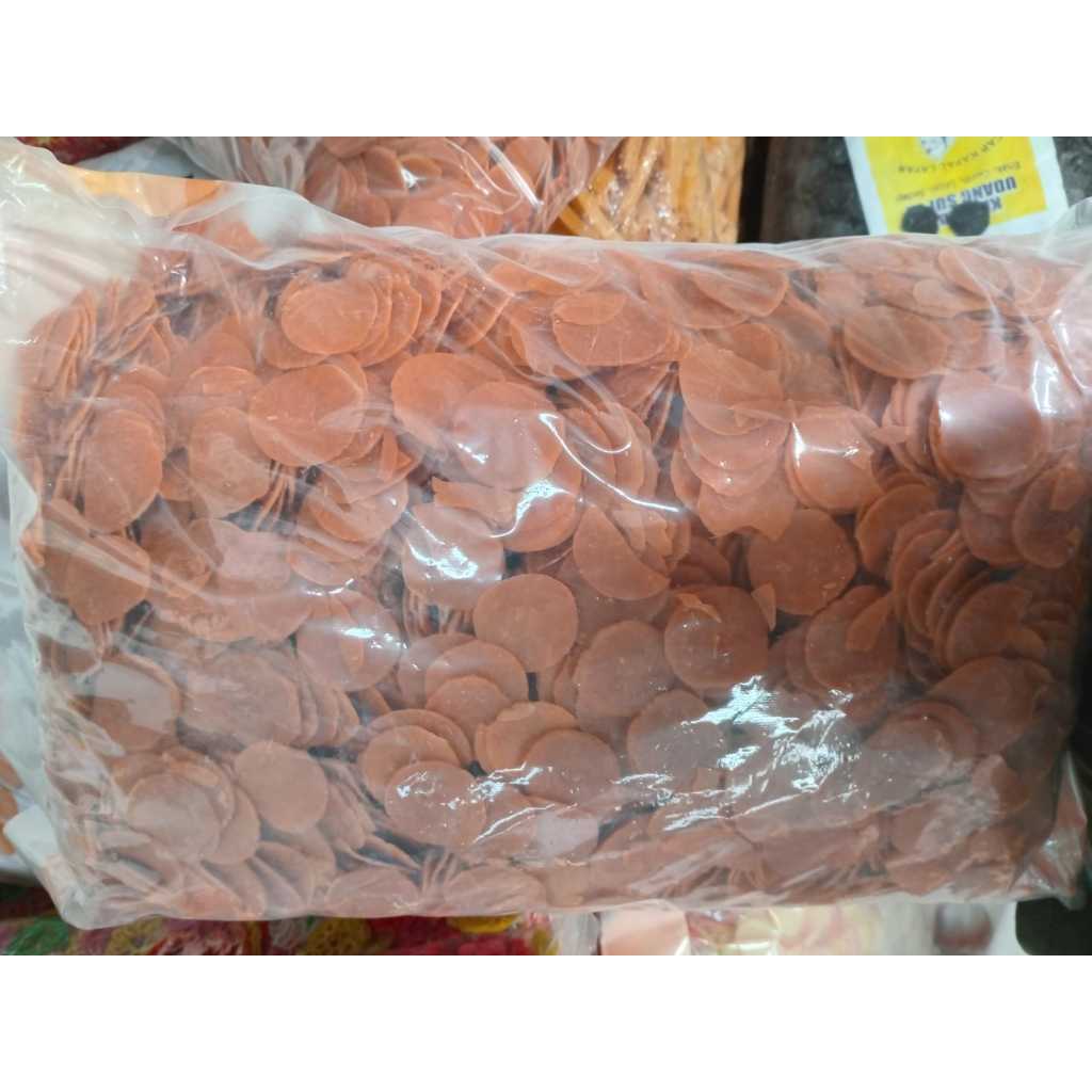 

Kerupuk sari udang orange cap udang layar 5kg per ball