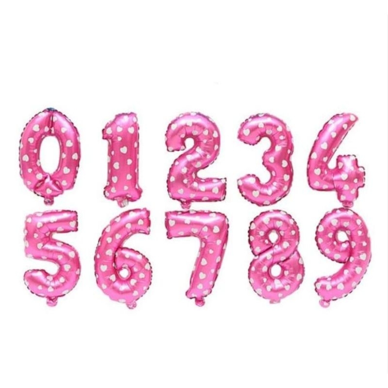 balon foil angka 40cm/balon ulang tahun