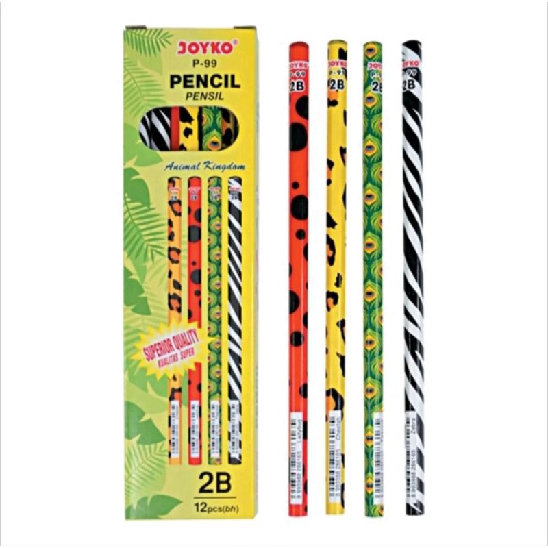 

(1PCS) PENSIL KAYU JOYKO PENSIL 2B MOTIF ANIMAL BINATANG