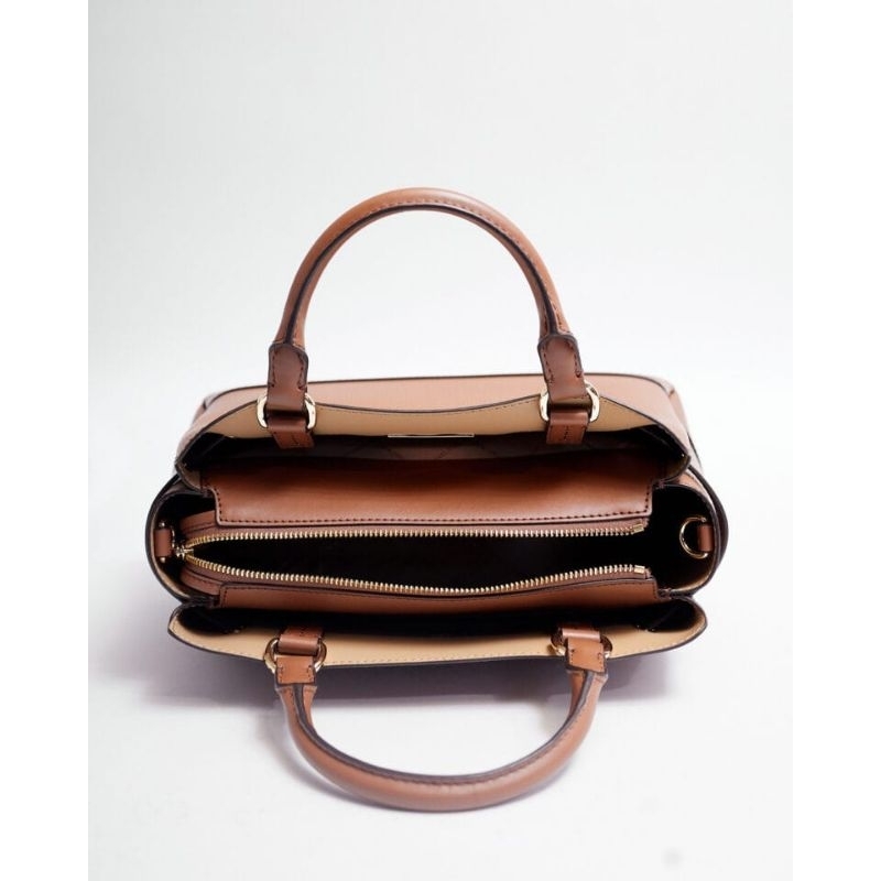 Tas Michael Kor* Reed Large Belted Satchel Leather Luggage/ Tas MK Reed Large Belted Satchel Leather