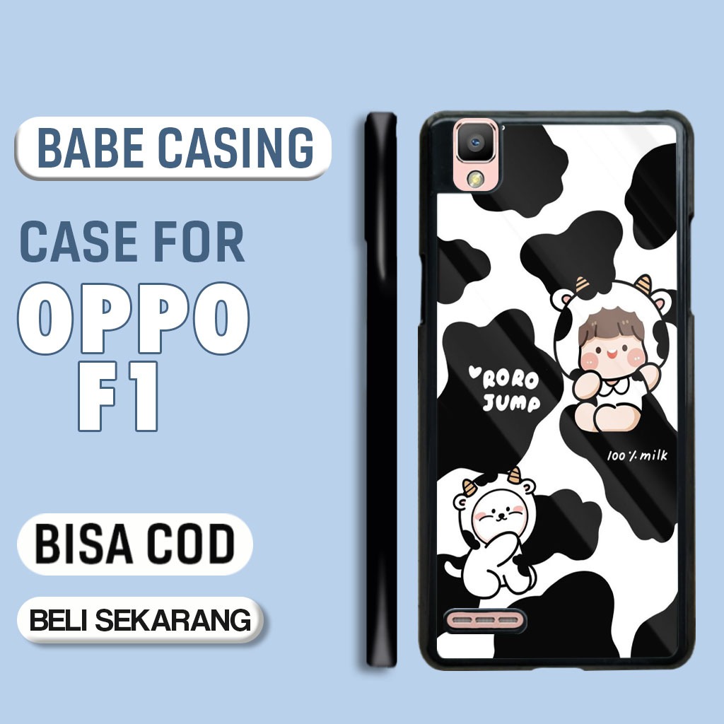 Case Oppo F1 Terbaru - Casing Oppo f1 - Motif Cow - Hardcase Premium Glossy - Softcase Hp Oppo Babe 