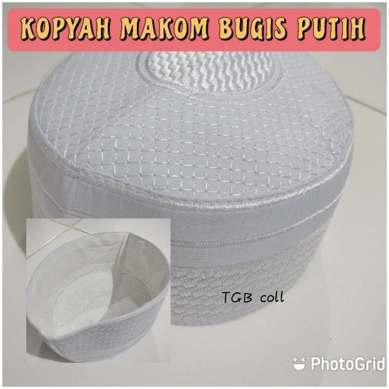 Songkok kopyah Peci Makom BUGIS PUTIH