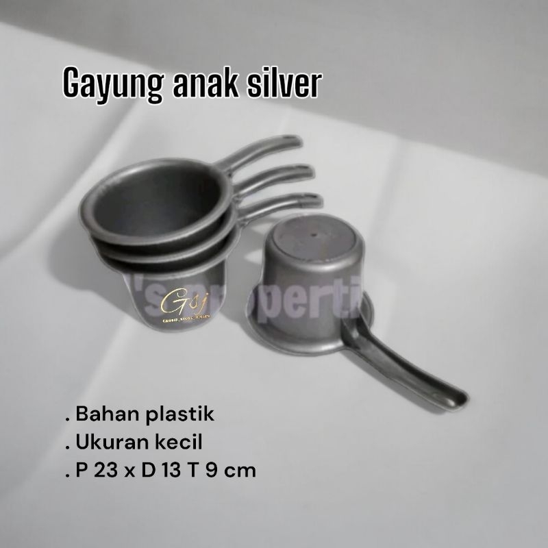 Gayung anak beby Silver plastik - gayung kecil grosir