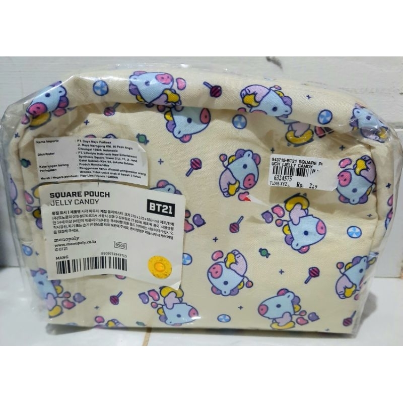 Square Pouch Jelly Candy BT21 Monopoly - Mang