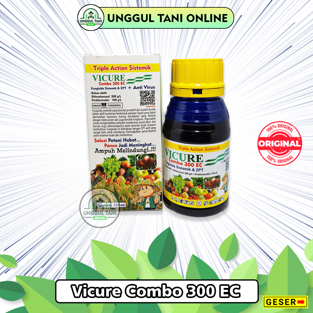 Fungisida Sistemik VICURE COMBO 250.ML Pengendali penyakit jamur & virus tanaman