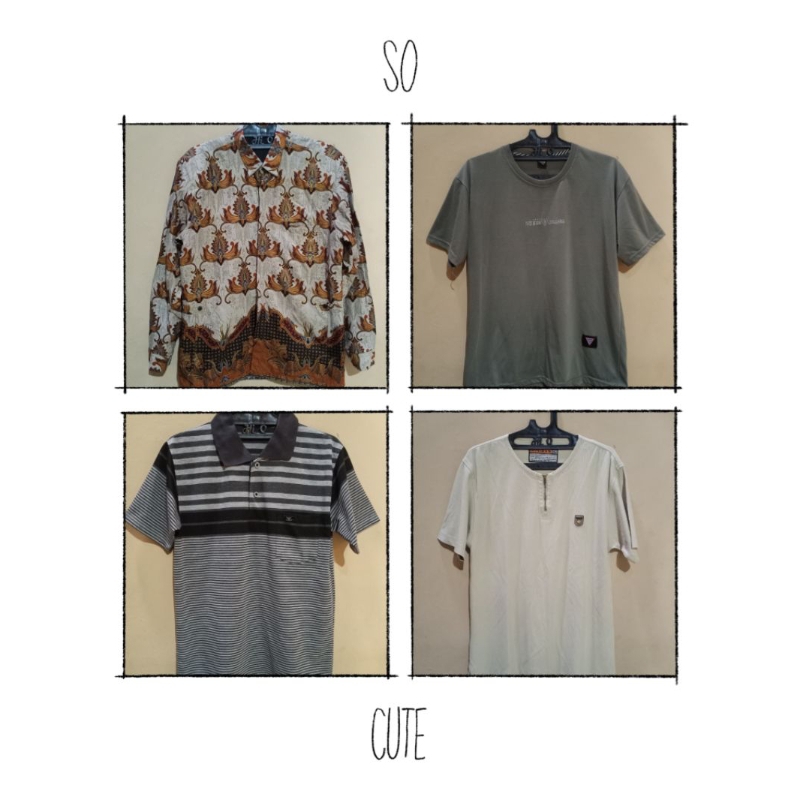 Preloved kaos pria || kaos oblong pria || kaos kerah pria || kaos polo laki-laki || kemeja batik pri