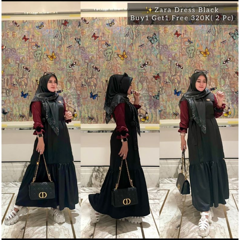 ZARA DRESS BY JOURNEY gamis JP Toyobo terbaru