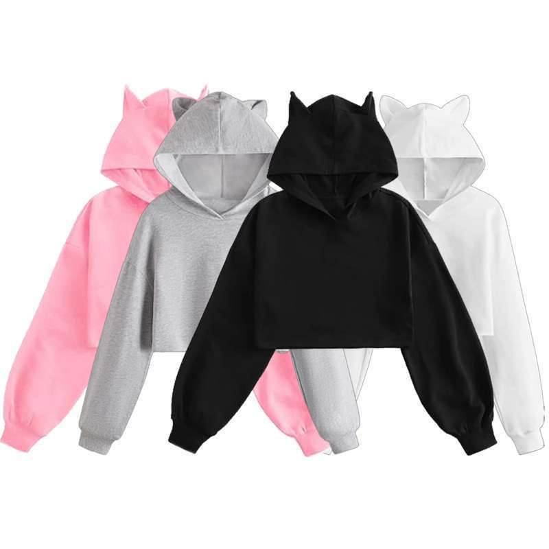 sweater, hoodie crop top anak perempuan U 2-12 Tahun/Hoodie croptop/sweater kroptop