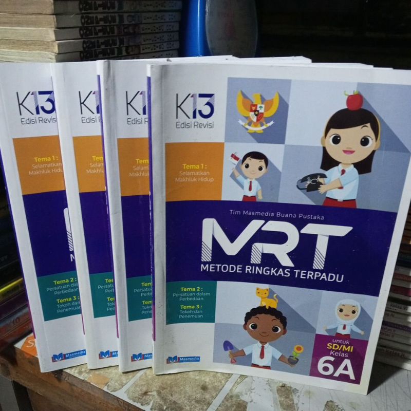 BUKU MRT ( METODE RINGKAS TERPADU) UNTUK SD KELAS 6A REVISI K13 PENERBIT MASMEDIA