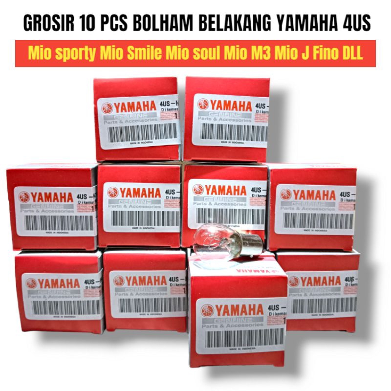 KLSUS Grosir 10 PCS Bolham Bohlam lampu Belakang Yamaha Mio Mio sporty Mio Smile Mio soul Mio M3 Mio
